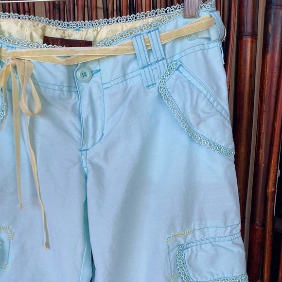 NWOT Miss Me Mint Patched Crop Pants - Picture 5 of 16